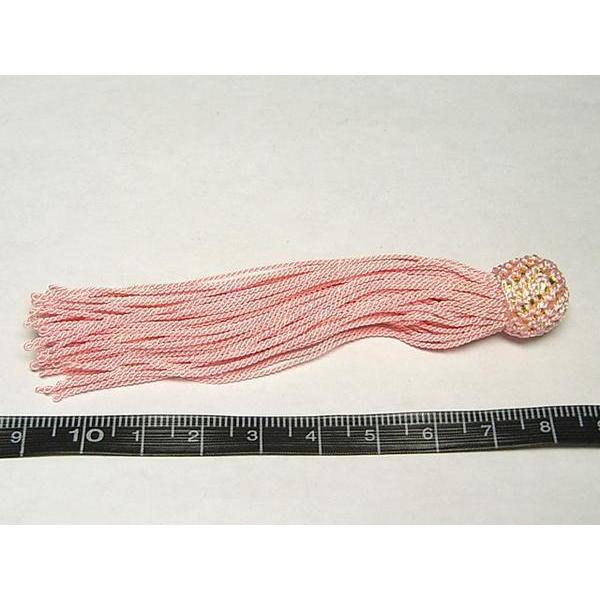 念珠用パーツ 人絹 頭付き房 ピンク 約9cm 2個 6000879☆ |  | 02