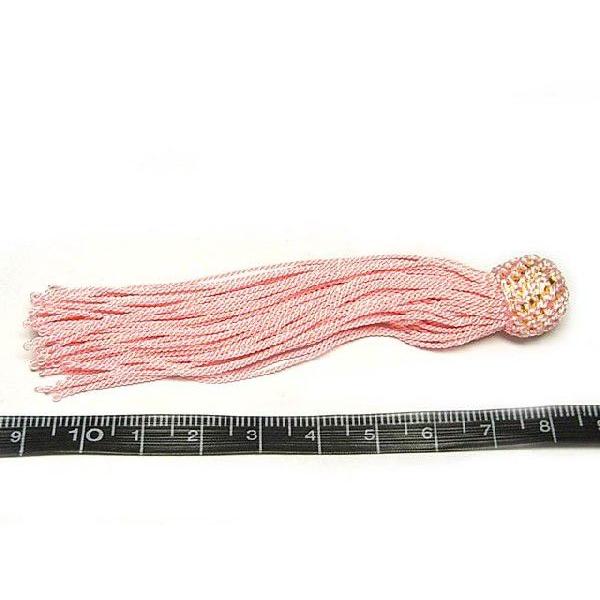 念珠用パーツ 人絹 頭付き房 ピンク 約9cm 2個 6000879☆ |  | 03