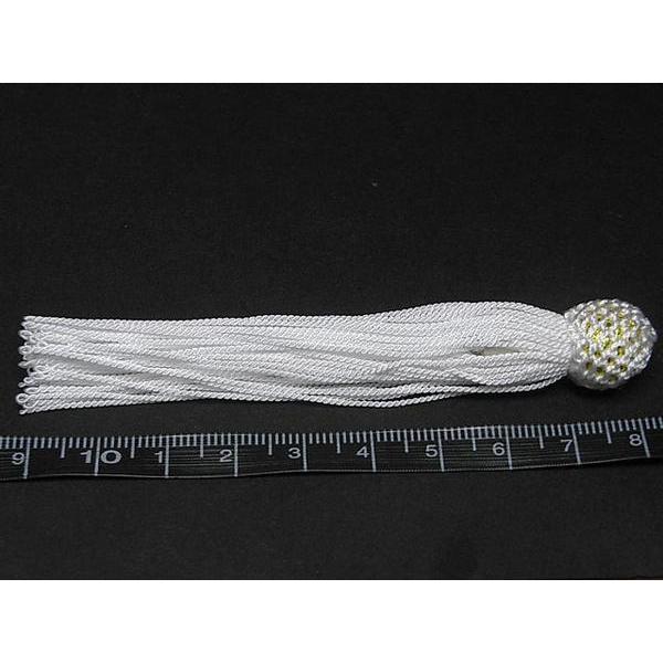 念珠用パーツ 人絹 頭付き房 白 約9cm 2個 6000880☆ |  | 02