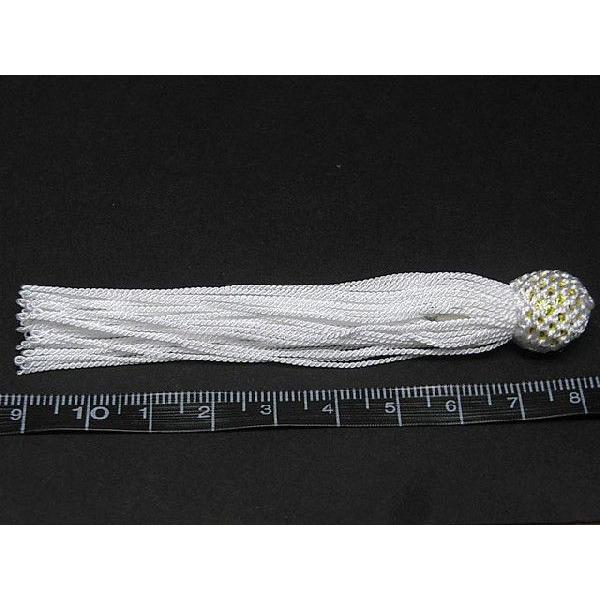 念珠用パーツ 人絹 頭付き房 白 約9cm 2個 6000880☆ |  | 03