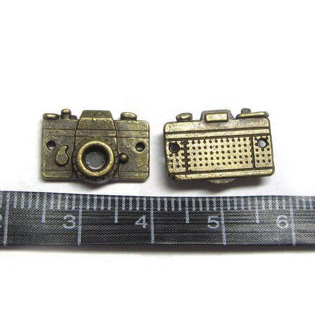 チャーム カメラ 約15×10mm 真鍮古美 【10個】 6001622☆ : Bクラフト