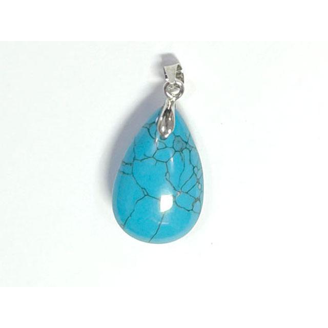 ハウライトターコイズ しずく型 ペンダントトップ 天然石 6001968 | 