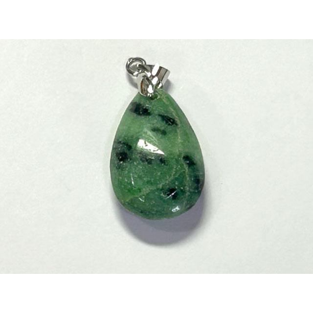 ゾイサイト しずく型 ペンダントトップ 天然石 6001980 | 