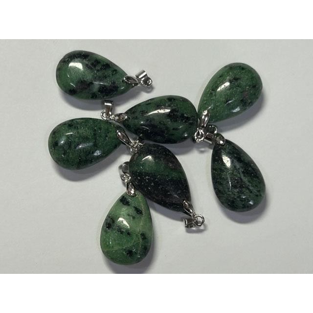 ゾイサイト しずく型 ペンダントトップ 天然石 6001980 |  | 02