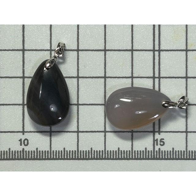 ブルーカルセドニー しずく型 ペンダントトップ 天然石 6001982 |  | 01