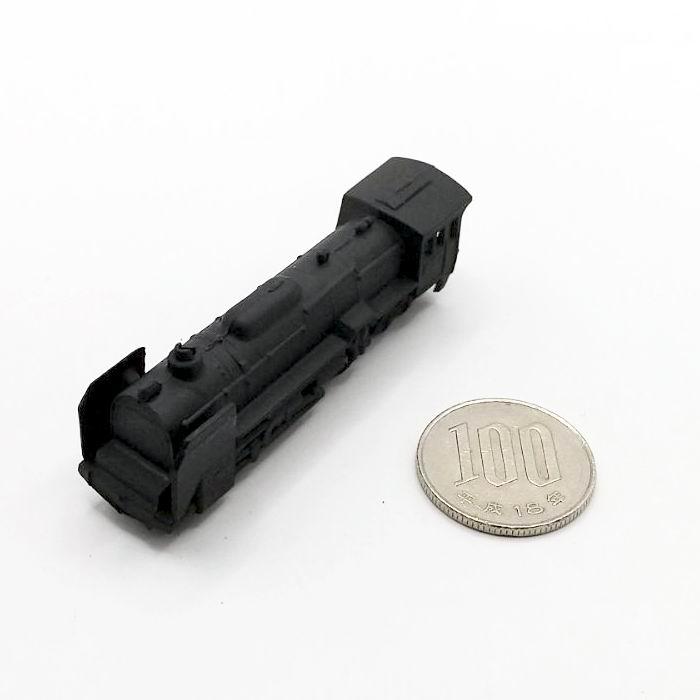 トレインモデル C62 蒸気機関車ミニチュア 全長：約6cm 車輪が動く
