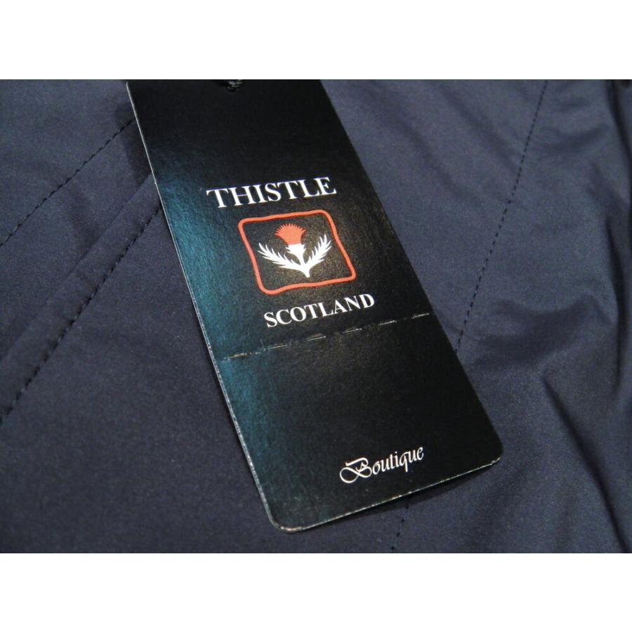 限定品 THISTLE 日本製 国内縫製 超軽量スタンドカラーコート ショート丈 ネイビー ダウンライナー 定番モデル まるで”桃”のような肌触りの生地 撥水加工 【HOV1435733477】(50193円)