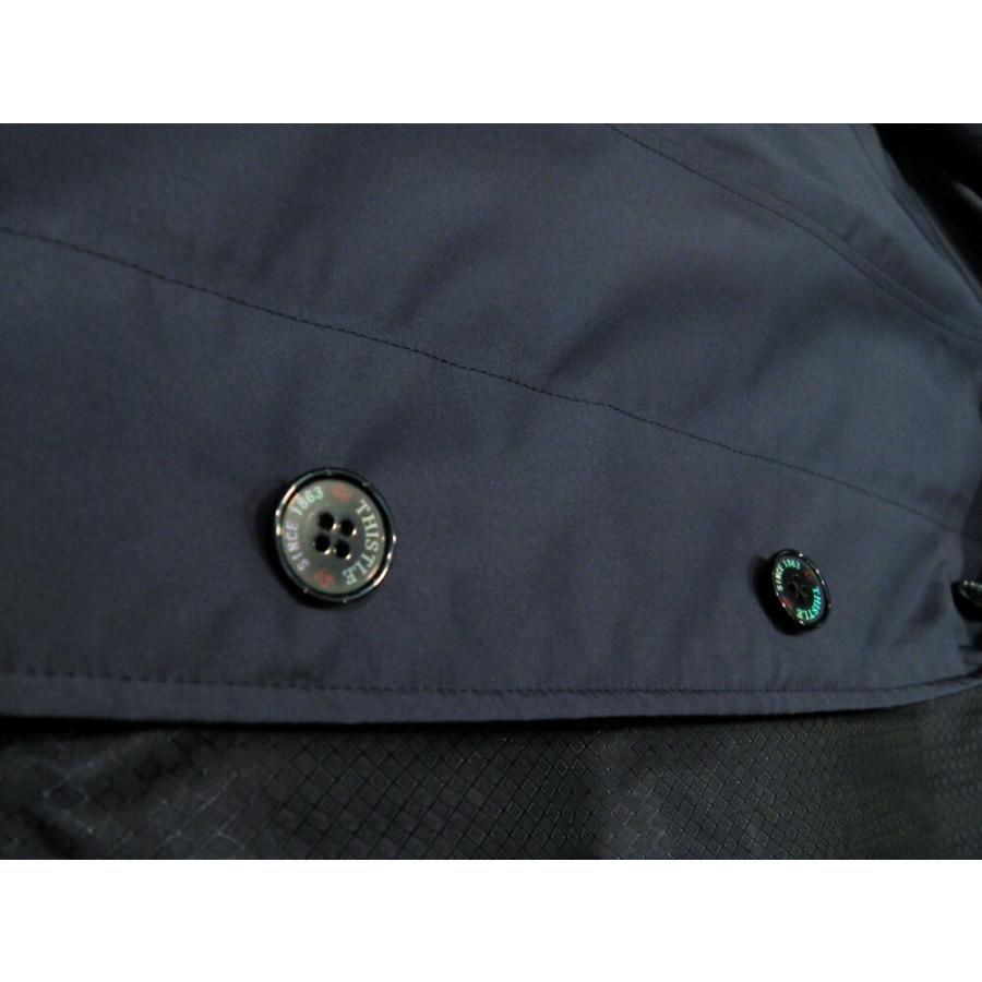 限定品 THISTLE 日本製 国内縫製 超軽量スタンドカラーコート ショート丈 ネイビー ダウンライナー 定番モデル まるで”桃”のような肌触りの生地 撥水加工 【HOV1435733477】(50193円)