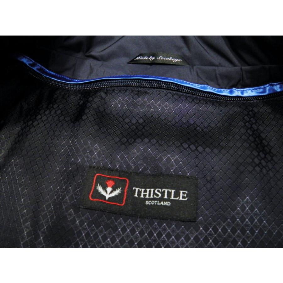 限定品 THISTLE 日本製 国内縫製 超軽量スタンドカラーコート ショート丈 ネイビー ダウンライナー 定番モデル まるで”桃”のような肌触りの生地 撥水加工 【HOV1435733477】(50193円)