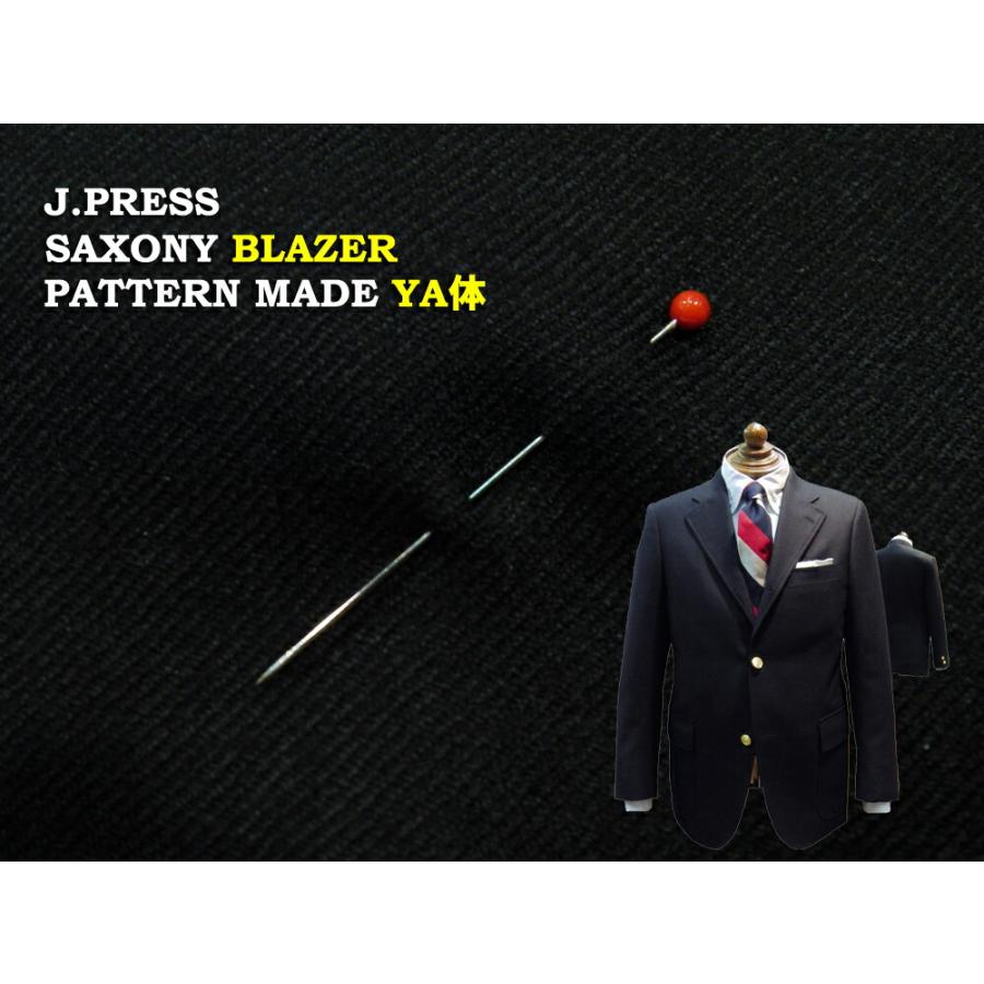 【新登場】 【限定モデル】 Jプレス J.PRESS (ジェイ・プレス) MEN パターンメイド YA体 国内縫製 日本製 サキソニー 紺ブレザー ３釦段返り 金ボタン メタル ２ 【GMS1038333951】(36300円)