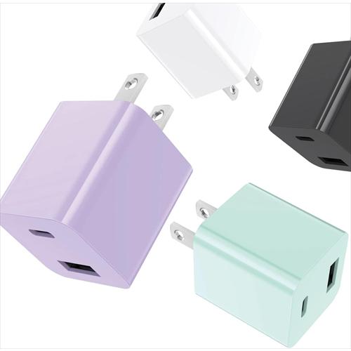 藤本電業 カラフルACアダプタ 2ポート Type?C USB?A PD20W ホワイト CA