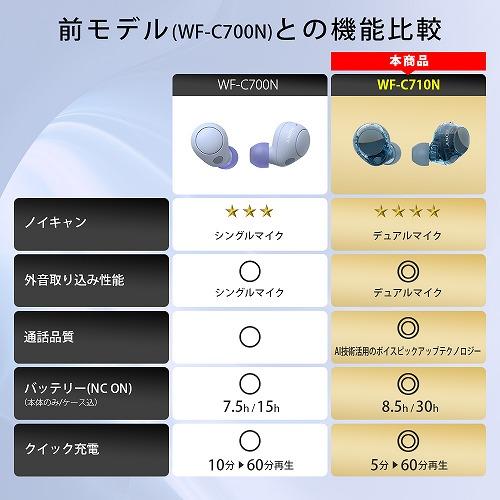 SONY（ソニー） ワイヤレスイヤホン 完全 グラスブルー ノイズキャンセ