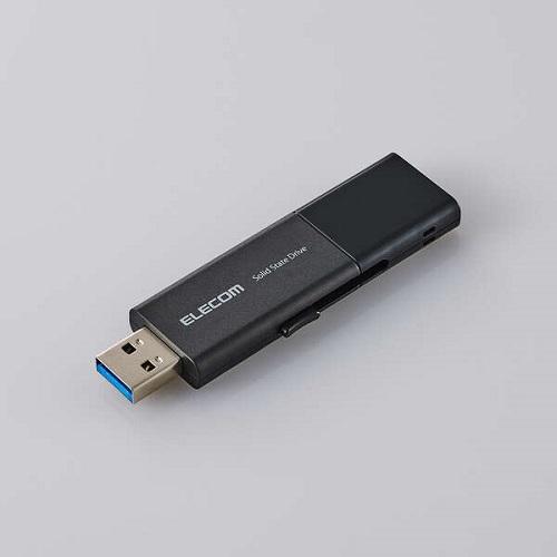 外付けポータブルSSD 500GB USB Type-C(TM) USB-Aコネクター対応 ブラック エレコム ESD-EWB0500GBKRの画像