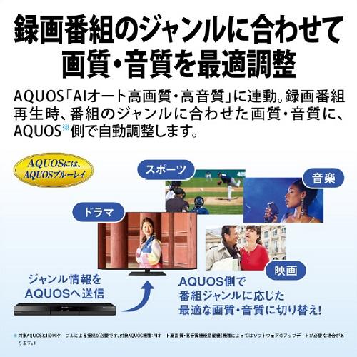 SHARP（シャープ） ブルーレイディスクレコーダー AQUOS ブルーレイ 2B
