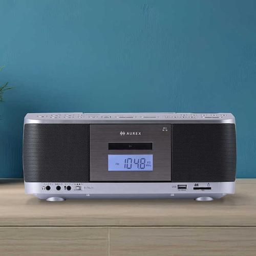 TOSHIBA（東芝） CDラジカセ ワイドFM対応 Bluetooth対応 シルバー AX