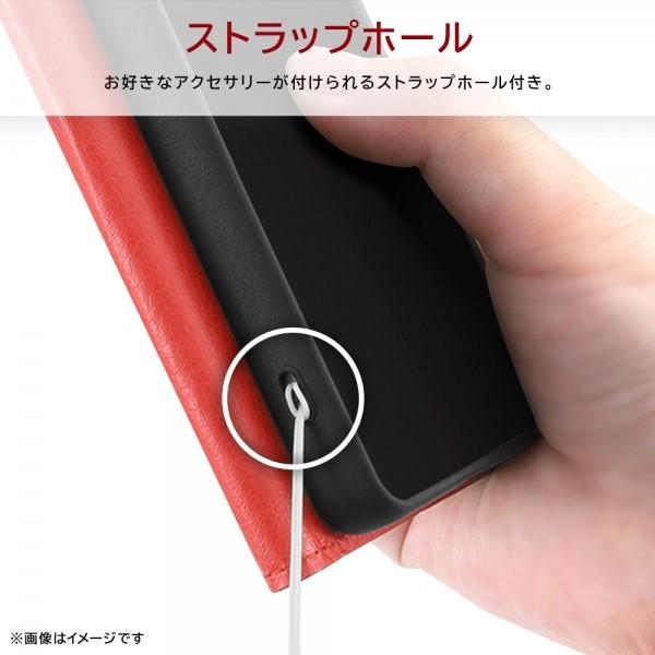 iPhone 15 Pro用耐衝撃 手帳型レザーケース シンプル マグネット ブラウン レイアウト RT-P42ELC1/DK｜b-surprisep｜07