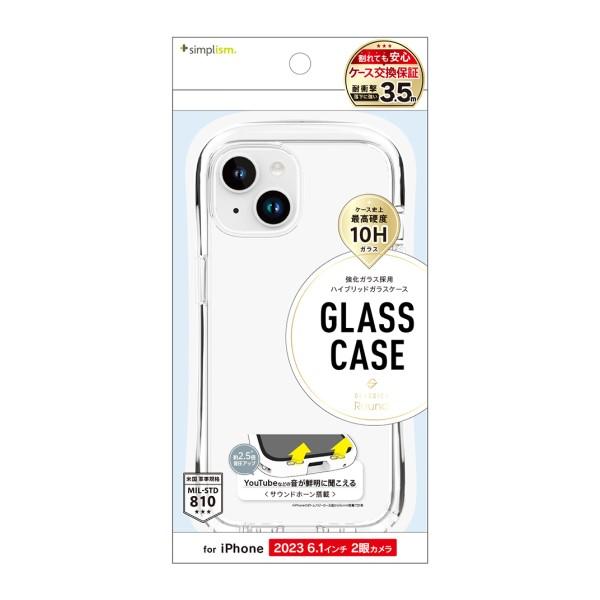 iPhone 15用[GLASSICA Round] 耐衝撃 背面ガラスケース クリア トリニティ TR-IP23M2-CGCR-CCCL｜b-surprisep｜03