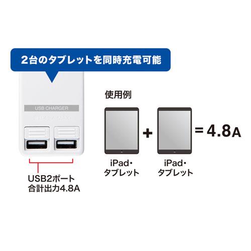 5個セット】 サンワサプライ USBシャッター付きタップ TAP-B110USH