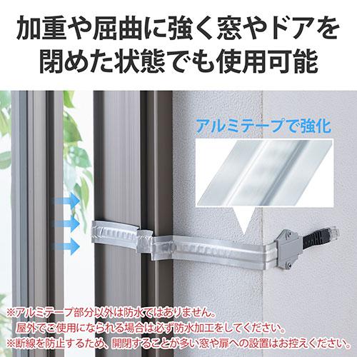 【3個セット】 エレコム CAT6A準拠すき間用LANケーブル(屋外対応版) LD-VAPF6A/SV04X3
