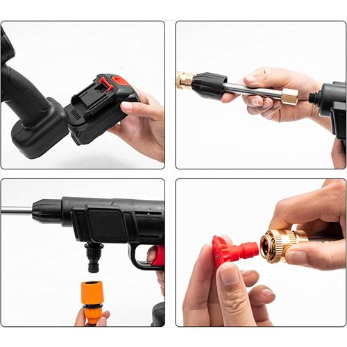 ✨匿名配送✨ 高圧洗浄機 充電式 水圧洗浄機 充電式高圧洗浄機 コードレス 軽量 直噴／拡散／泡3種ノズル付き 掃除