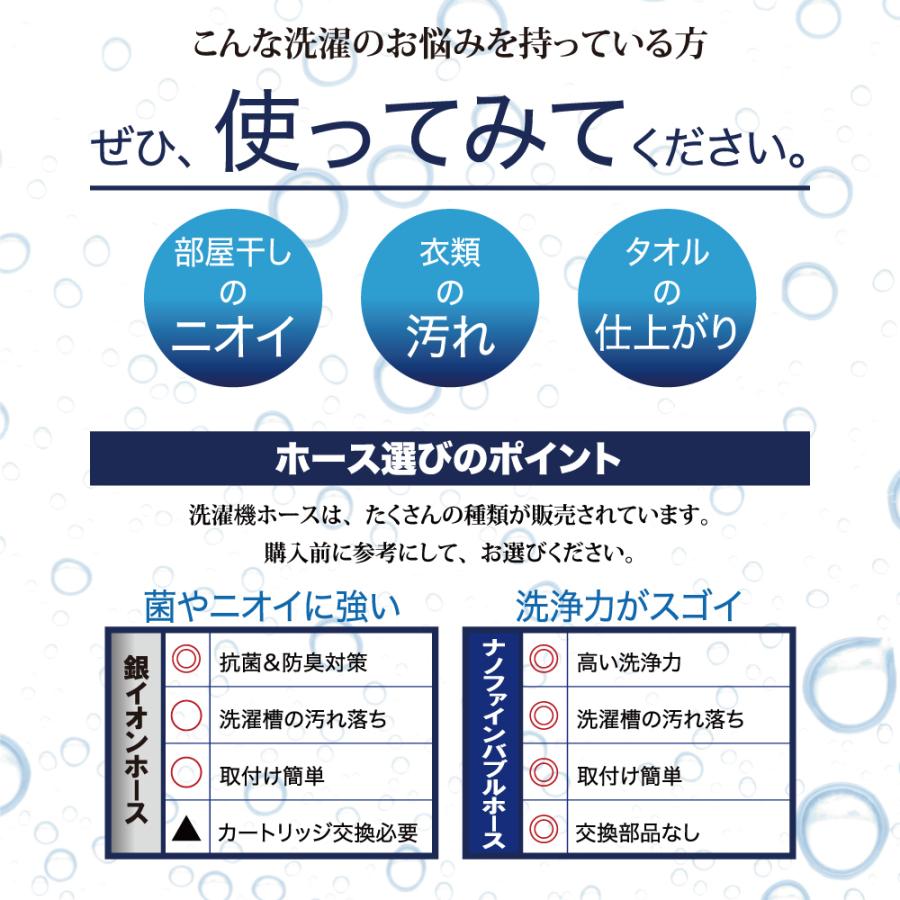 ナノファインバブルホース エニーシング 洗濯グッズ 給水ホース 65960