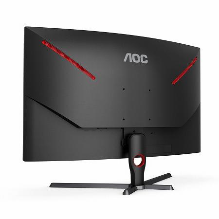 AOC スリムデザイン モニター 本体 AOC ゲーミングモニター 27インチ 165Hz 液晶ディスプレイ 曲面 1000R