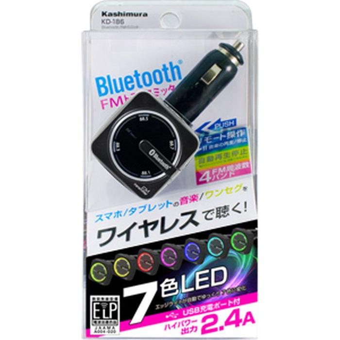 Bluetooth FMトランスミッター レインボーイルミ USB1ポート 2.4A カシムラ KD-186｜b-surprisep｜06