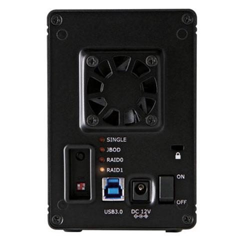 ラトックシステム USB3.0 RAIDケース (HDD2台用・ブラック) RS-EC32