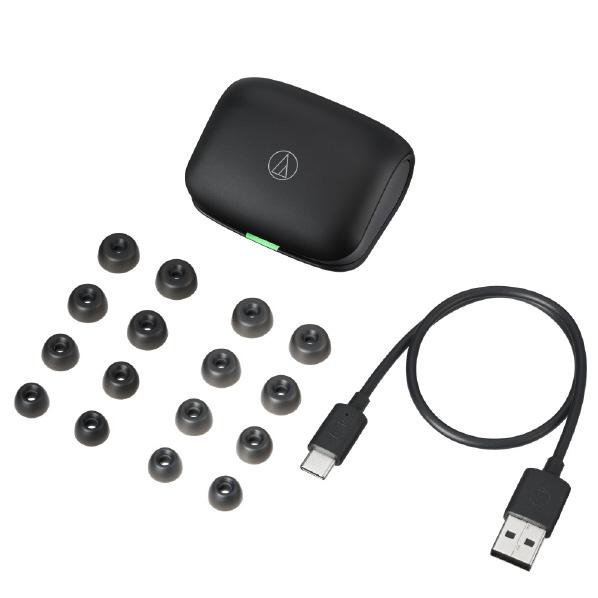 イヤホン ワイヤレス(左右分離) Bluetooth ノイズキャンセリング ハイレゾ対応 ブラック オーディオテクニカ ATH-TWX7BKの画像