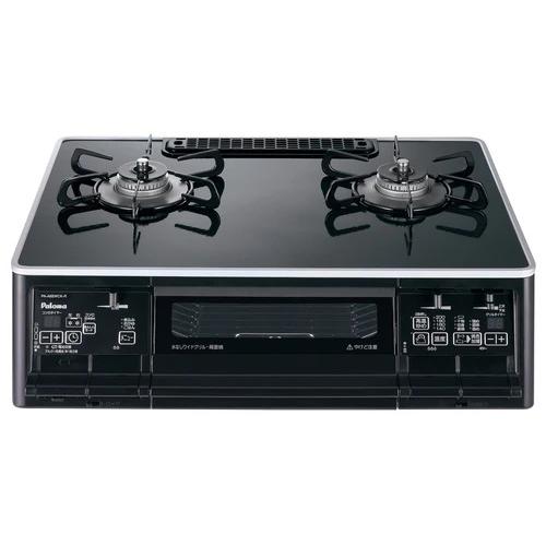 LPガス（プロパンガス）用　パロマ ガステーブルコンロ PA-A65WCK-L 左強火力 2口 Sシリーズ クリアパールブラック 水無し両面焼きグリル搭載 日本製