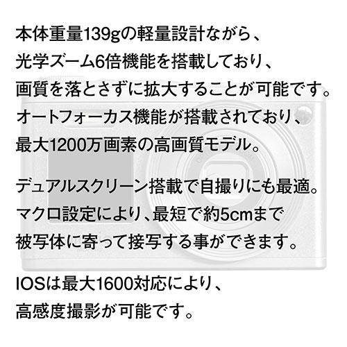 ナガオカ NAGAOKA 光学ズーム6倍機能搭載 デジタルカメラ 平成レトロ