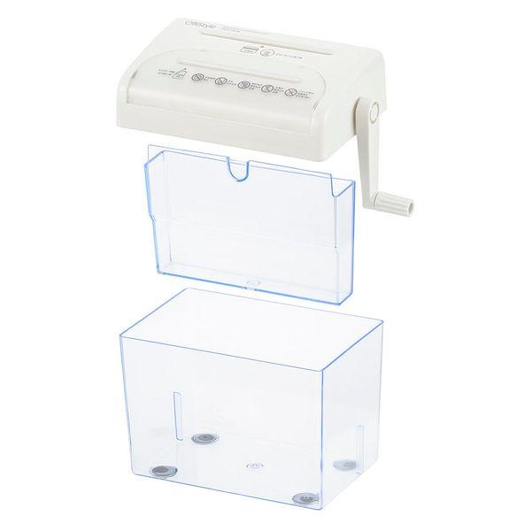 OHM コンビニ受取可 ハンドクロスカットシュレッダー ホワイト OHM コンビニ受取可 ハンドクロスカットシュレッダー ホワイト