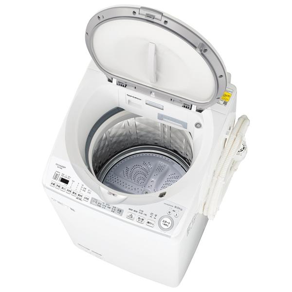 SHARP（シャープ） タテ型洗濯乾燥機 8kg プラズマクラスター ホワイト