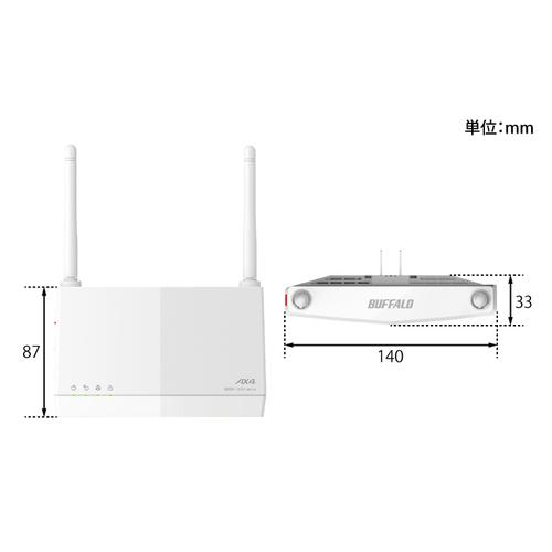 【ほぼ未使用】Wi-Fi中継機バッファローWEX-3000AX4EA2台セット Wi-Fi中継機 11ax 2401+573Mbps AirStation ホワイト 据え置き