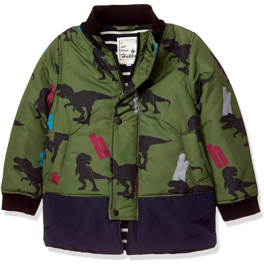 ハッカキッズ ボーイズ サーモライト 撥水加工 フード取り外し可スタンプダイナソー 恐竜 プリントブルゾン 100 カーキ Www Heatform Co Uk Index Php