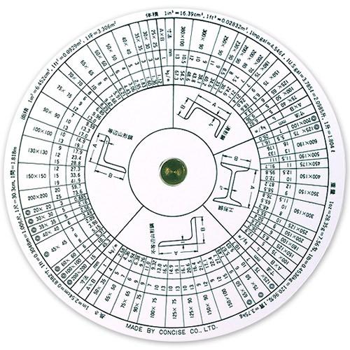 CONCISE（コンサイス） 円形 計算尺 重量計算器 文具 事務用品