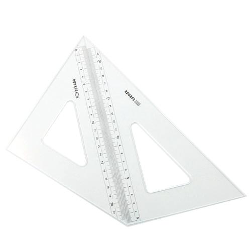 タケダ（takeda） 三角定規セット 15cm 2mm厚 目盛付き 面取りなし 60