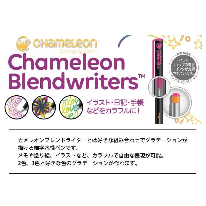 水性ペン 0.3mm カメレオンブレンドライター デザイナー 12色