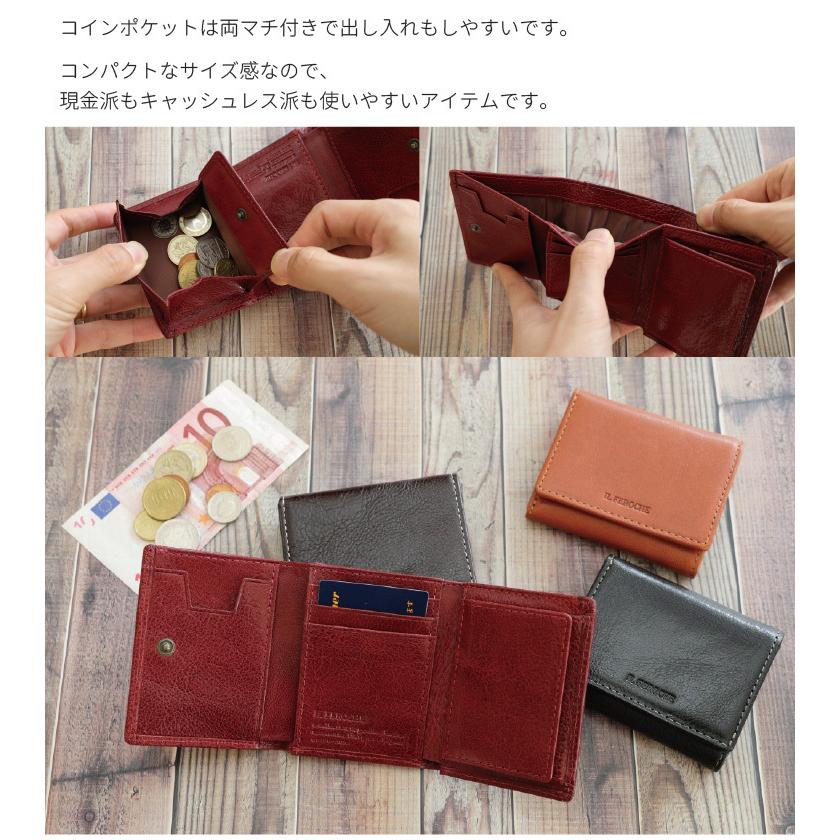 三つ折りミニウォレット カーブレザー　折りたたみ 二つ折り メンズ 財布 本革 革 レザー 牛革 キャッシュレス ウォレット シンプル 小銭入れ 札入れ カード入れ｜b-town｜05