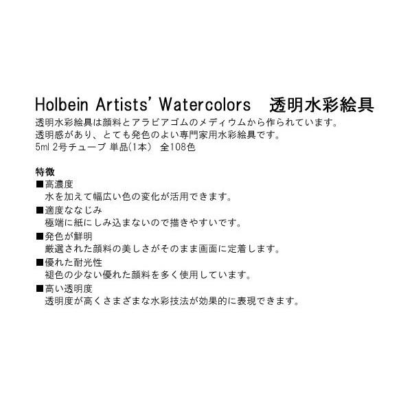 HOLBEIN ホルベイン 透明水彩絵具 30色 セット HWC 5ml 2号 W407 透明水彩 透明水彩絵の具 絵具の画像