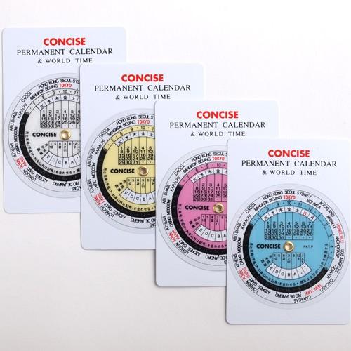 CONCISE（コンサイス） 万年カレンダー S 世界時刻換算器 ワールド