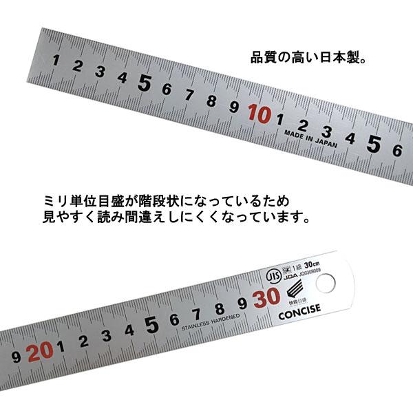 【送料込】 コンサイス CONCISE ステンシルバースケール CSV 30cm 快段目盛 定規・巻尺・コンパス