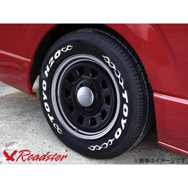 200系 ハイエース ホイール単品 15インチ×7.0J＋19 6穴 クロームリム ブラックディスク ROADSTER ロードスターの画像