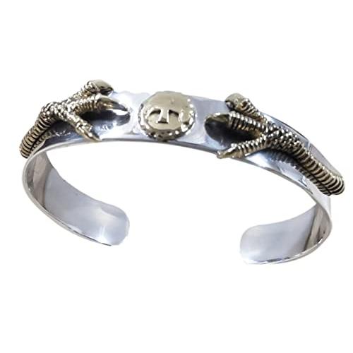 [cmy select] シルバー925 バングル ブレスレット 紳士 メーカー 男性用 メンズ (09：イーグル 金メタル ダブルクロウ)