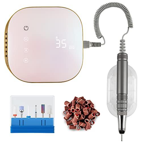 Madenia　電動ネイルマシン　ネイルマシン　ネイルマシーン　タッチパネル搭載 　LCDディスプレイ　 35000RPM　 スピード調整　正反回転　多機能　ビット　サン 