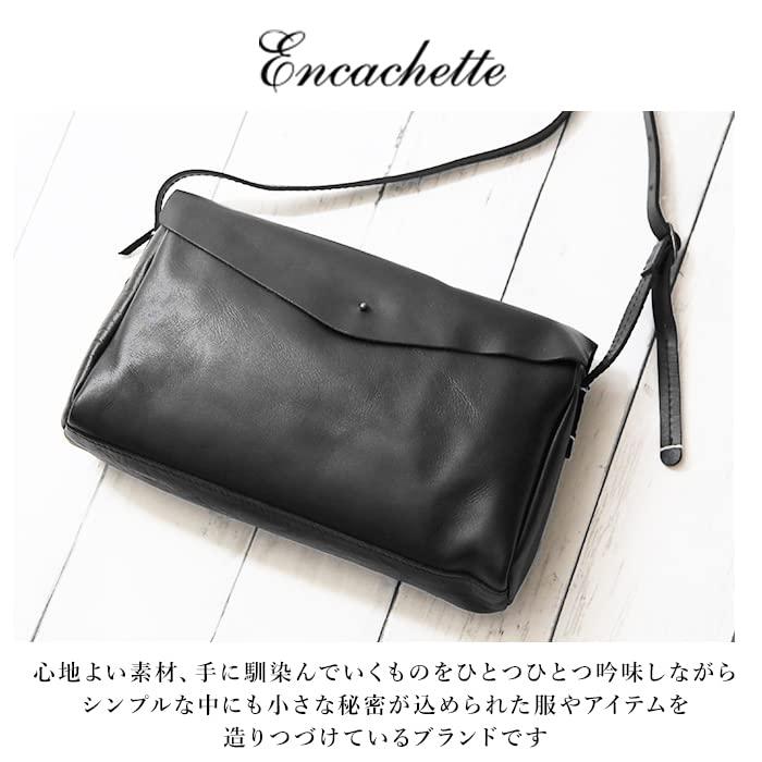 Encachette アンキャシェット レザーポーチショルダーL brown アンキャシェット
