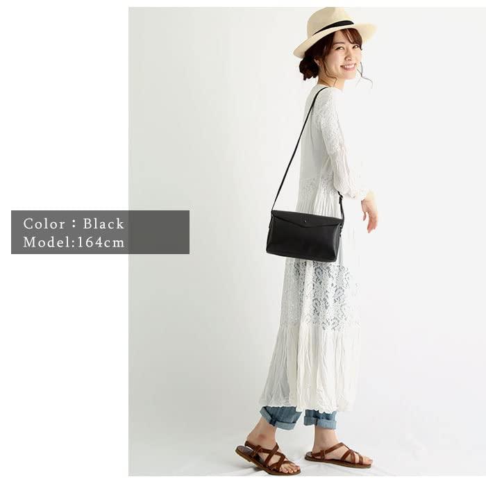 Encachette アンキャシェット レザーポーチショルダーL brown アンキャシェット