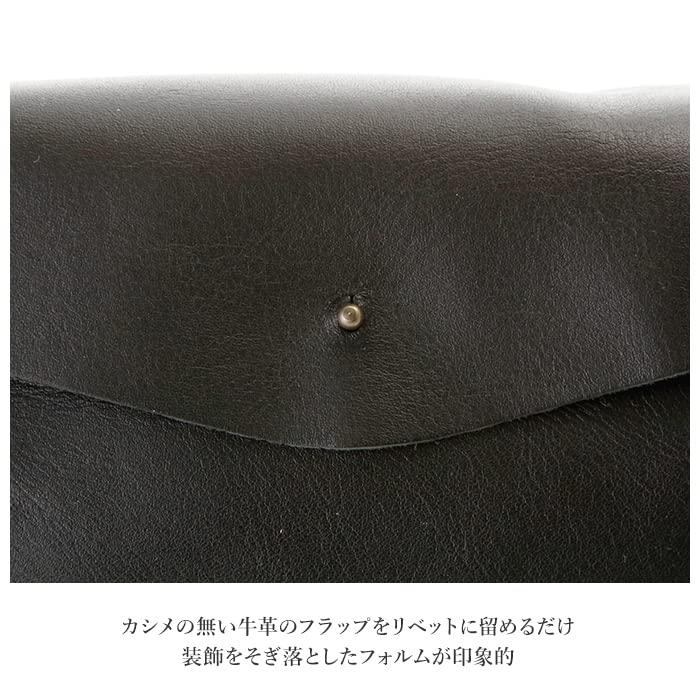 Encachette アンキャシェット レザーポーチショルダーL brown アンキャシェット