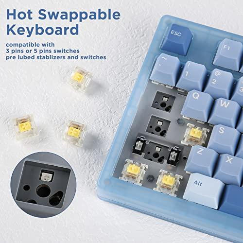 YUNZII Keynovo IF98 Pro 無線 Bluetooth ホットスワップ対応 メカニカルゲーム キーボード 三つモード ガスケット搭載 98 キー 96% 1800レイアウト RGB バック IF98 Bluetooth PROは