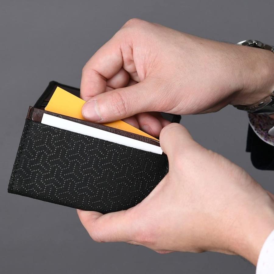 限定価格セール 和柄 和風 伝統工芸 印伝 日本製 本革 ビジネス カード入れ 紳士 カードケース メンズ 古都印伝 名刺入れ 毘沙門 ブラック 革小物 財布 帽子 ファッション小物 Dagl Tg